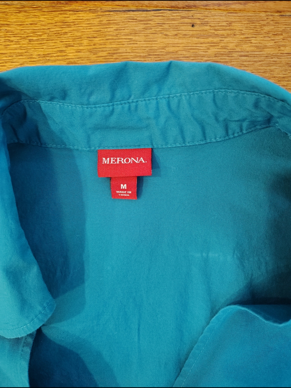 Merona Teal Wrap Dress with Collar - Picture 3 of 4
